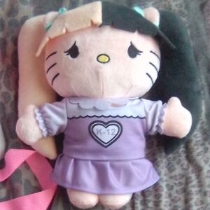 Hello Kitty Stuffed Animal with Purple Dress